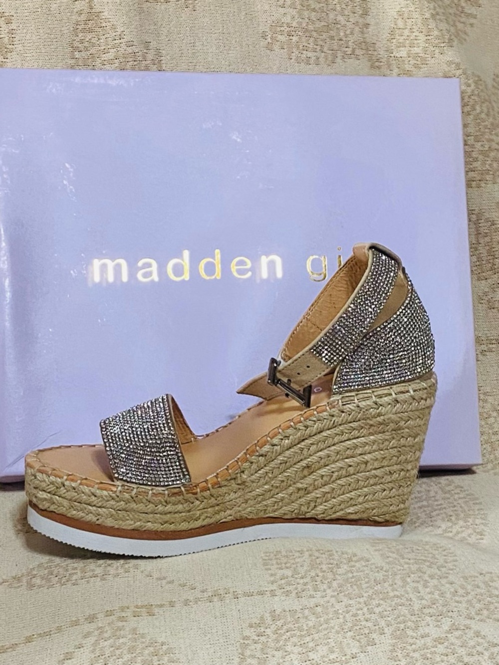 Madden Girl Rhinestone Espadrille Wedges - Picture 5 of 12